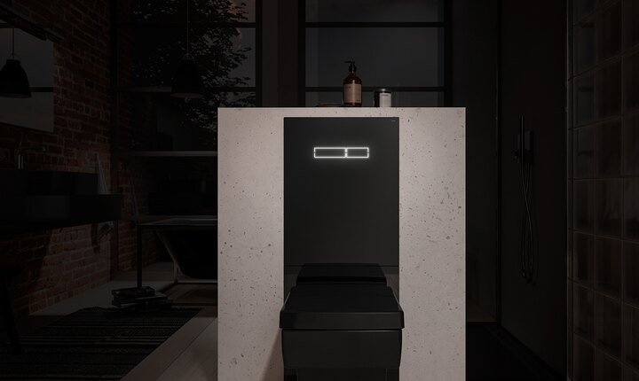 TECElux toilet zwart - contrasterende kleuren, oplichtende toetsen, aanraakvrije bediening.jpg