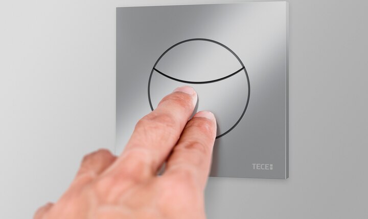 Bei der Entwicklung von TECEflushpoint haben wir  größten Wert auf ein ansprechendes und in jedes  Bad passendes Design gelegt.