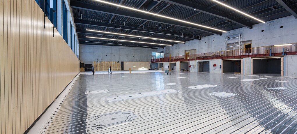 Fußbodenheizung Sporthalle TECEfloor