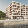 Rendering der Außenperspektive des Riverside Square in Berlin-Mitte. Credit: Bloom Images